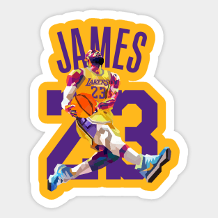 Lebron James Dunk Lakers Sticker